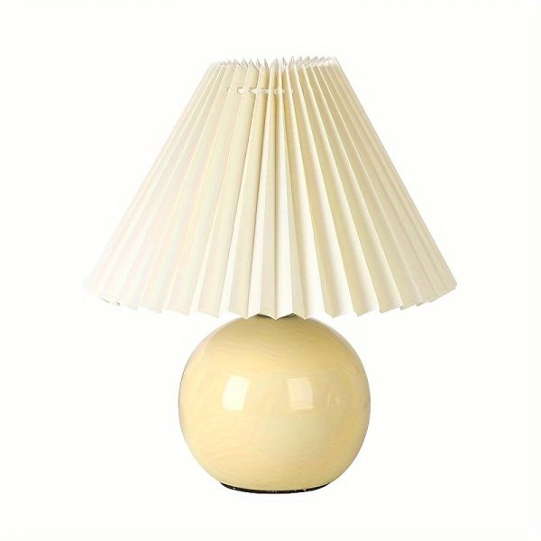 Ceramic Bottom Pleated Table Lamp - Image 4