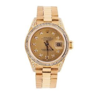 Champagne Diamond Dial Bezel Rolex Dj Watch Presidential Style