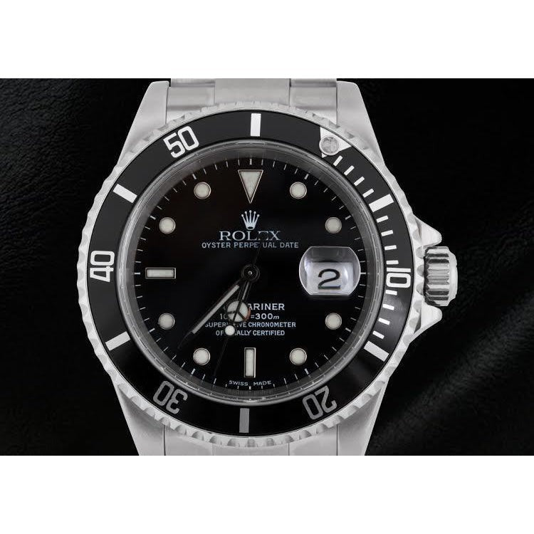 Stainless Steel Black Rolex Oyster Perpetual Submariner - Image 3