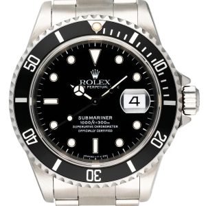 Rolex Submariner Date 16610 Mens Watch Box Papers
